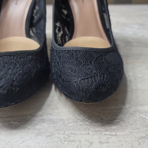 #1 Call It Spring Black Laced Heels sz 8 - Picture 5 of 11